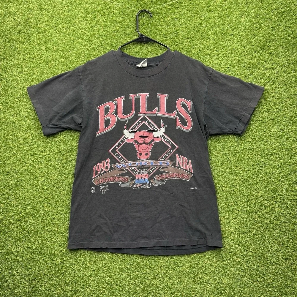 Vintage Chicago Bulls Championship Shirt Mens Large Faded Single Stitch 1993